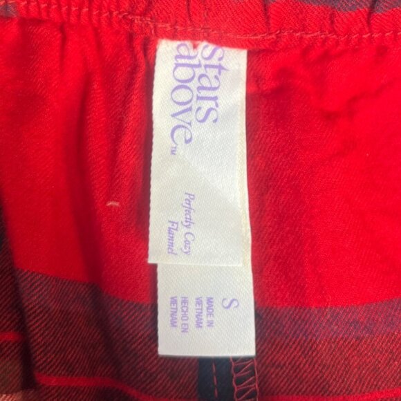 Stars Above Flannel Loungewear Pajama Pants Jogger Womens Small Red New - Picture 5 of 8